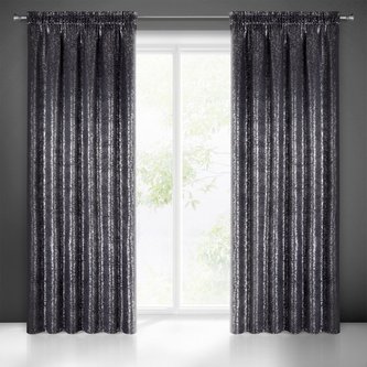 Dekorační závěs "BLACKOUT" zatemňující ELBRUS černá/stříbrná 135x270 cm (cena za 1 kus) MyBestHome
