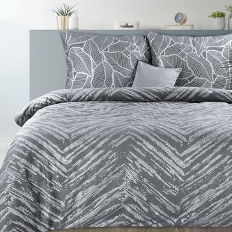 Povlečení METALICO II. šedá 100% saténová bavlna 1x 200x220 cm, 2x povlak 70x80 cm francouzské povlečení MyBestHome