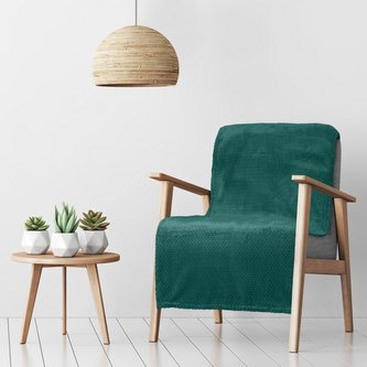 Přehoz na křeslo LUIZ tyrkysová 70x160 cm Mybesthome