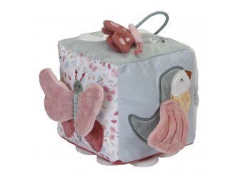 Plyšová kostka Květiny a motýli Plyšová kostka Květiny a motýli