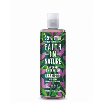 Faith in Nature Vyživující přírodní šampon pro normální a suché vlasy Levandule (Nourishing Shampoo) Objem 400 ml woman