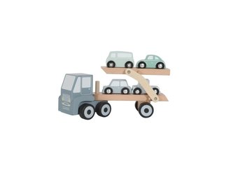 Náklaďák + 4 autíčka dřevěné