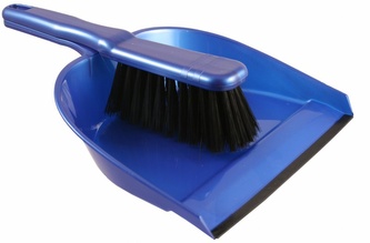 Smetáček + lopatka s gumou; 29x20,5/23,5x4 cm; chlup 5 cm; plast; mix barev