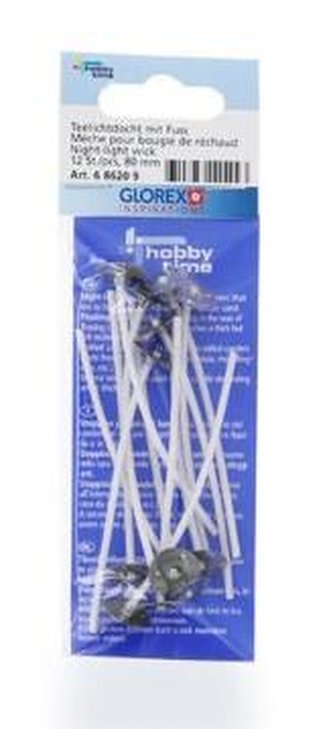 Glorex Knoty s koncovkou 80 mm povoskované 12 ks