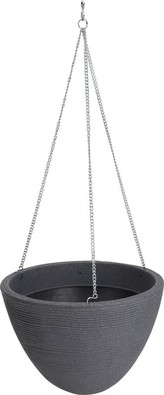 Květináč závěsný venkovní 33 cm šedá