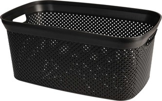 Koš na prádlo plast 35 l černá