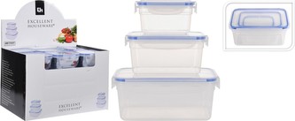 EXCELLENT Dóza na potraviny s klip víčkem sada 3 ks KO-024000060