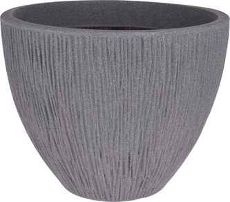 Květináč žebrovaný venkovní 31 cm šedá