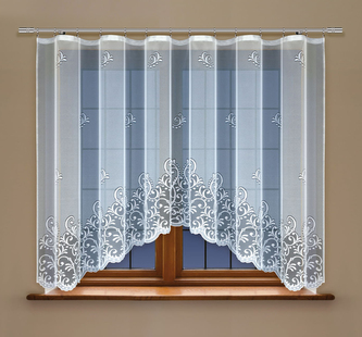 Dekorační žakárová záclona s řasící páskou YURIKO 160 bílá 300x160 cm MyBestHome