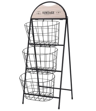 Regál s košíky třípatrový HOMESTYLING 73 cm