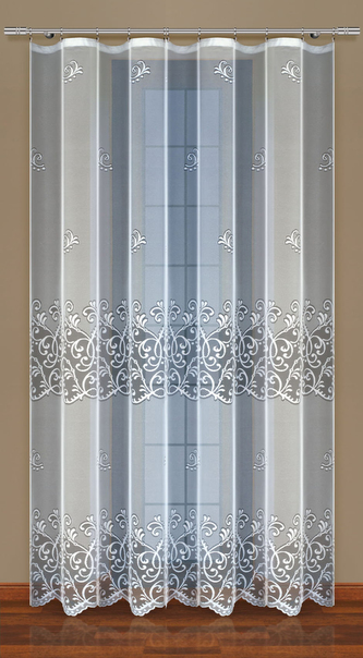 Dekorační žakárová záclona s řasící páskou YURIKO 250 bílá 200x250 cm MyBestHome