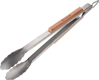 Kleště grilovací nerez / dřevo VAGGAN BBQ 45 cm
