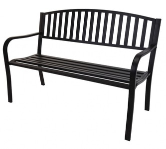 PROGARDEN Zahradní lavice ocelová 127 x 50 x 85 cm KO-YA3000020