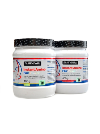 Survival - BCAA Instant amino fair power 2 x 400 g - ananas + broskev