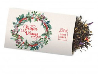 Přání s dárkem: Krásné Vánoce/Věnec s purpurou