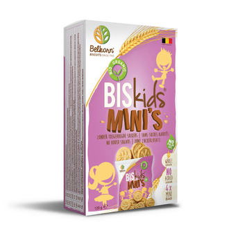 BISkids BIO dětské celozrnné mini sušenky bez přidaného cukru 120g