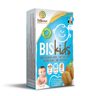 BISkids BIO měkké dětské sušenky s jablečnou šťávou bez přidaného cukru 6M+ 150g