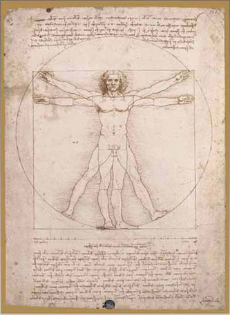Leonardo da Vinci: Proporční schéma - Puzzle/1500 dílků