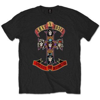 Pánské tričko Guns'N'Roses: Appetite For Destruction (XL) černé bavlna