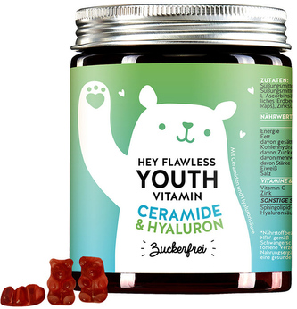 Bears with Benefits Vitamíny pro pleť s ceramidy bez cukru Hey Flawless Youth anti-age 60 ks