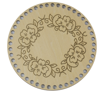 Dno - víko překližkové - přírodní - 20cm průměr / otvory 6mm