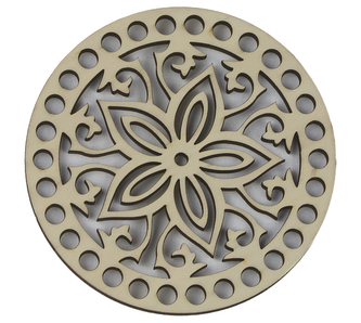 Dno - víko překližkové - přírodní - 10cm průměr / otvory 8mm