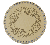 Dno - víko překližkové - přírodní - 15cm průměr / otvory 8mm