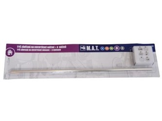 tyč závěs.na kuch.náčiní 54cm + 8 háčků nerez+Fe