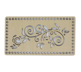 Dno - víko překližkové - přírodní - 26x14cm / otvory 6mm