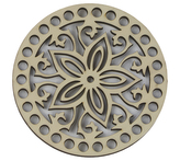 Dno - víko překližkové - přírodní - 10cm průměr / otvory 6mm