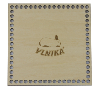 Dno - víko překližkové - přírodní - 20x20cm / otvory 8mm