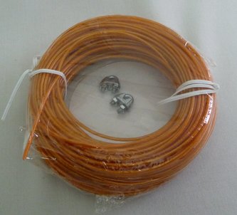 Prádelní šňůra 20m ocelové lanko+2 svorky