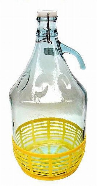 Demižon 5l s patent. uzávěrem