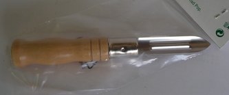 Škrabka na brambory oboustranná nerez/dřevo