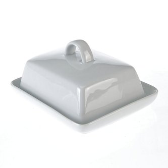 Máslenka porcelán bílá 16x13x6cm