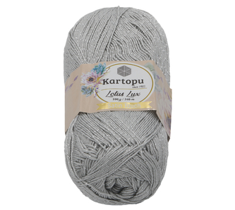 Příze LOTUS LUX - šedá - 100g / 340 m