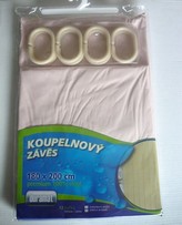 Koupelnový závěs 180x200 PVC/UNI/béžový
