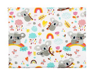 Polštářek pro kojence do postýlky - koala s duhou - 42x32 cm - tenký