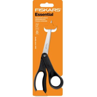 Nůžky univerzální, 21 cm, FISKARS "Essential", černé
