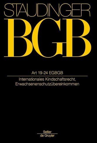 Staudingers Kommentar zum BGB §§ 19 - 24 EGBGB