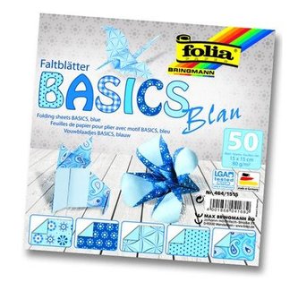 Folia Origami papíry na skládání 15 x 15 cm - modré 80 g