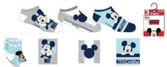 SADA 3 KS PONOŽKY MICKEY - velikost 27-30