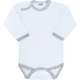 Kojenecké body New Baby s šedým lemem - velikost 86 (12-18m)
