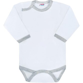 Kojenecké body New Baby s šedým lemem - velikost 86 (12-18m)