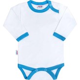 Kojenecké body New Baby s  modro-tyrkysovým lemem - velikost 80 (9-12m)