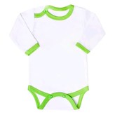 Kojenecké body New Baby s zeleným lemem - velikost 68 (4-6m)