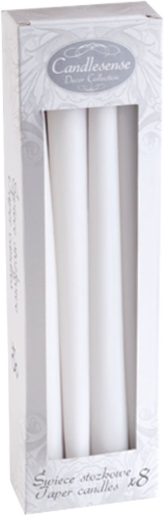 Svíčka Kónická (8 ks) - bílá