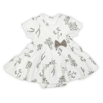 Kojenecké šatičky-body Nicol Ella bílé - velikost 86 (12-18m)