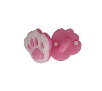 Knoflík - packa růžová - 13x11 mm