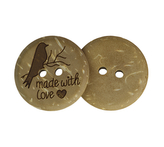 Knoflík - ptáček kokos - prům. 15 mm